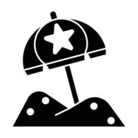 Parasol icon on white background vector