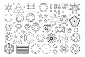 Set of Colorful Shapes Ribbons Banners badges Labels arrow circle Vintage line elements set Classic ornament frame Retro design elements vector