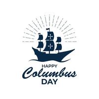 Happy Columbus Day Symbol Isolated on White Background. vector