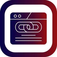 Hyperlink Glyph Gradient Round Corner vector