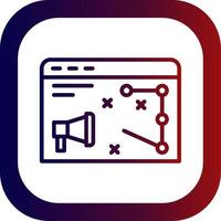 Digital Strategy Line Gradient Round Corner vector