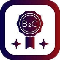 B2C Glyph Gradient Round Corner vector