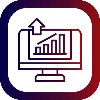 Growth Hacking Line Gradient Round Corner vector