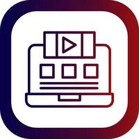 Live Stream Line Gradient Round Corner vector