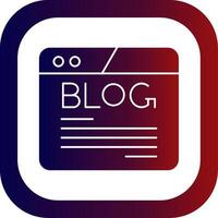 Blog Glyph Gradient Round Corner vector