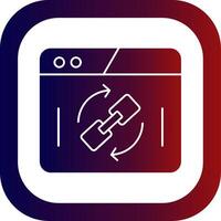 Backlink Glyph Gradient Round Corner vector