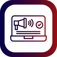 Advertising Submission Line Gradient Round Corner vector