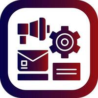 Marketing Automation Glyph Gradient Round Corner vector
