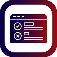 Online Survey Glyph Gradient Round Corner vector