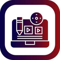 Create Content Glyph Gradient Round Corner vector