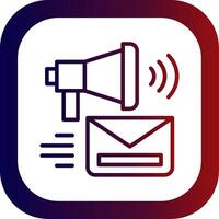 Email Marketing Line Gradient Round Corner vector
