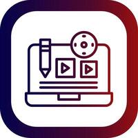 Create Content Line Gradient Round Corner vector