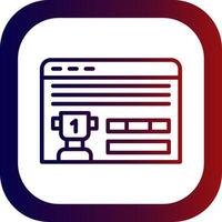 Online Contest Line Gradient Round Corner vector