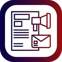 Email Direct Marketing Line Gradient Round Corner vector