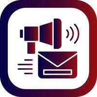 Email Marketing Glyph Gradient Round Corner vector
