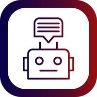 Chatbot Line Gradient Round Corner vector