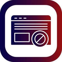 Ad Blocker Glyph Gradient Round Corner vector