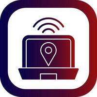 Digital Nomad Hub Glyph Gradient Round Corner vector