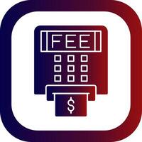Atm Fees Glyph Gradient Round Corner vector