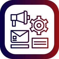 Marketing Automation Line Gradient Round Corner vector