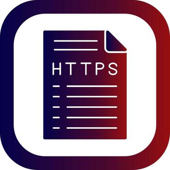 Https Glyph Gradient Round Corner vector