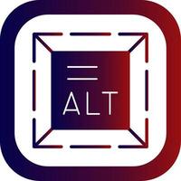 Alt Text Glyph Gradient Round Corner vector