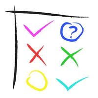 Make a choice. Choice icons. A set of tick and cross buttons. vector