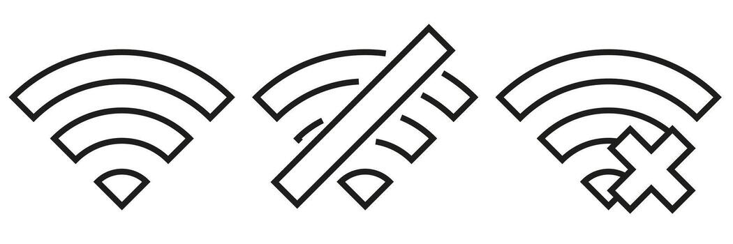 Symbols in trendy flat style isolated on white background. Internet router icon set. vector