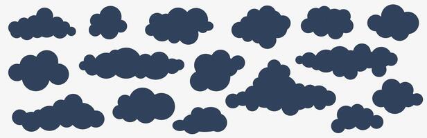 There are clouds in the sky, autumn dark clouds. vector
