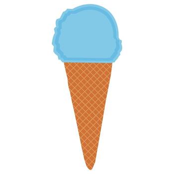 vanilla and strawberry green paste chocolate ice cream scoop in waffle cone Vanilla Ice Cream Cone design vector