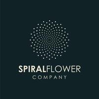Circular design composed of radiating dots, creating a spiral or flower pattern vector