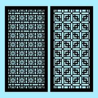 Geometric Precision for CNC Cutting Patterns with Intricate Shapes for Modern Design Projects vector
