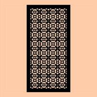 CNC Cutting for Decorative Panels Abstract Shapes and Repeating Patterns with Geometric Flair vector