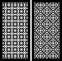 CNC Cutting Symmetry and Repetitive Geometric Forms and Patterns for Decorative Panels vector