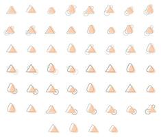 Triangle shape and line with circle decoration vector