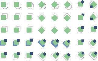 Square Shape and Line Decoration vector