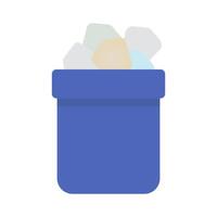 Overflowing Trash Can Icon vector