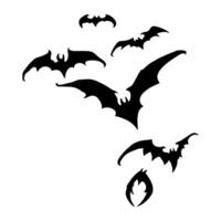 Illustration of flying bats, source design vector