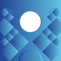 Abstract Gradient Squared Blue Background abstract with white circle. Blue neutral backdrop for presentation design. Blue base for website, print, basis for banners, wallpapers, business cards vector