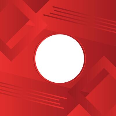 Red abstract background with white circle template, geometric background, red cover design, texture, banner, colorful gradient background, flyer, poster, book, brochure, wallpaper