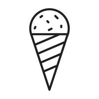 ice cream icon on white background vector