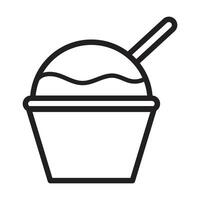 ice cream icon on white background vector