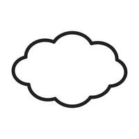 cloud icon ve on white background vector