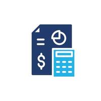 financial record colored icon design good for web or mobile app vector