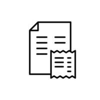 receipt thin outline icon design good for web or mobile app vector
