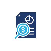 financial research colored icon design good for web or mobile app vector
