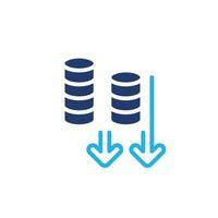 financial decline colored icon design good for web or mobile app vector