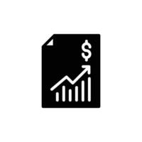 financial growth solid icon design good for web or mobile app vector