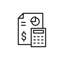 financial record thin outline icon design good for web or mobile app vector