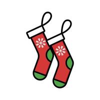 christmas sock isolated on white background design concept idea vector